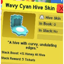 wavy cyan hive skin | bee swarm simulator
