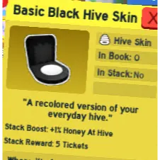 basic black hive skin | bee swarm simulator