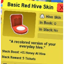 basic red hive skin | bee swarm
