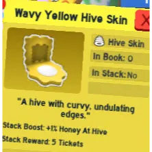 wavy yellow hive skin | bee swarm simulator