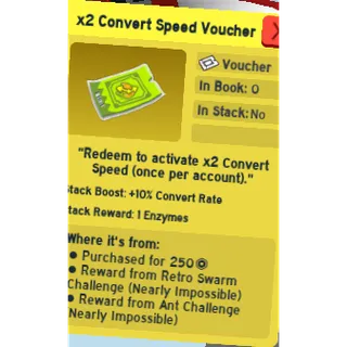 2x convert speed voucher | bee swarm simulator