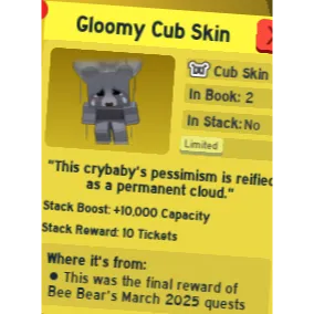 gloomy cub | bee swarm simulator