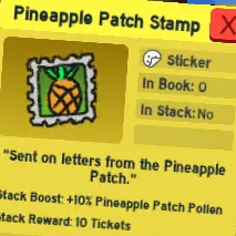 pineapple patch stamp | bee swarm simulator