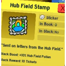 hub field stamp | bee swarm simulator