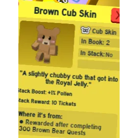 brown cub | bee swarm simulator