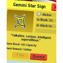 gemini star sign | bee swarm simulator