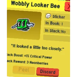 wobbly looker bee | bee swarm simulator