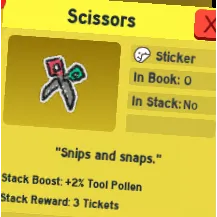 scissors | bee swarm simulator