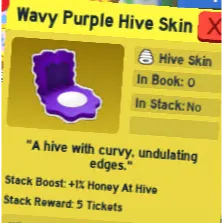 wavy purple hive skin | bee swarm simulator