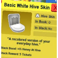basic white hive skin | bee swarm simulator