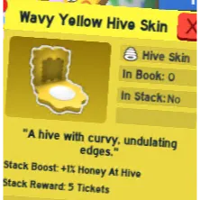 wavy yellow hive skin | bee swarm simulator