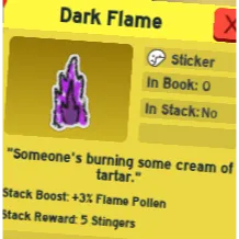 dark flame | bee swarm simulator
