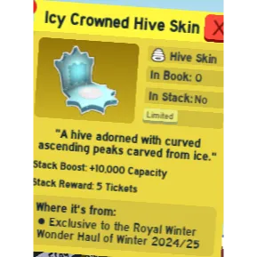 icy crown hive skin | bee swarm sim