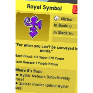 royal symbol | bee swarm simulator