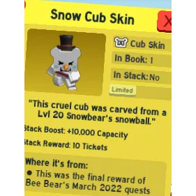 snow cub | bee swarm simulator
