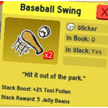 x2 baseball swing | bee swarm simulator