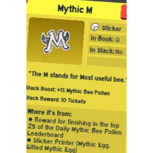mythic m | bee swarm simulator