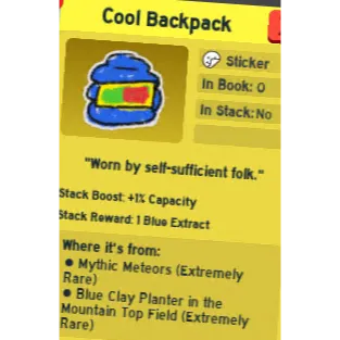 cool backpack | bee swarm simulator