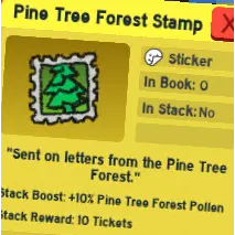 pine tree forest stamp | bee swarm simulator