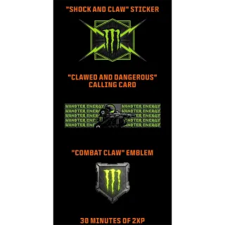 CALL OF DUTY, BLACK OPS 6 - MONSTER ENERGY FULL SET BUNDLE + 10 HOURS DOUBLE XP