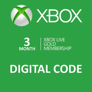 Xbox Live Gold Global 3 Month Membership USA Region 
