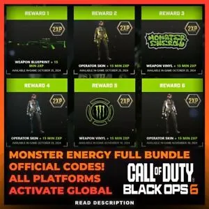 CALL OF DUTY BLACK OPS 6 EXCLUSIVE MONSTER ENERGY BUNDLE