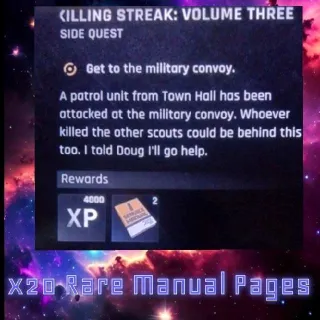 X20 RARE MANUAL PAGES