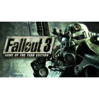 Fallout 3 Game of the Year Edition – PC Steam Key – Instant Delivery