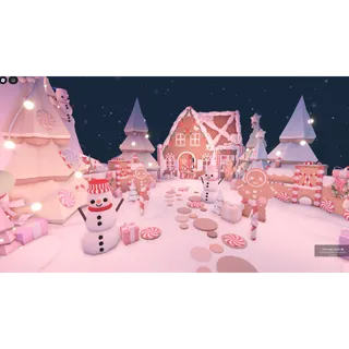 Christmas themed gingerbread house build