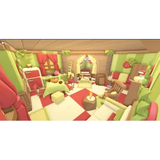 strawberry themed house build 🍓