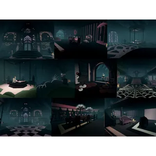 Detailed Purple Goth Glitch Mansion ✨