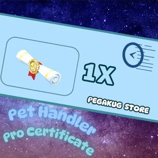 [Adopt me!] Pet Handler Pro Certific