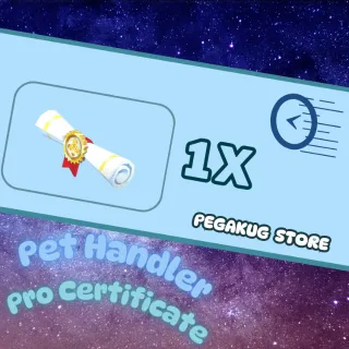 [Adopt me!] Pet Handler Pro Certific