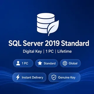 SQL Server 2019 Standard — Lifetime Digital Key — 1 PC — Global