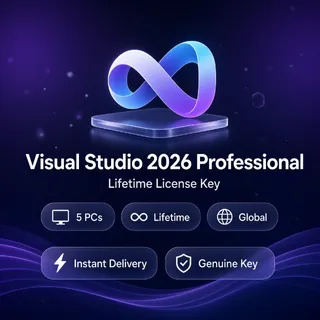Visual Studio 2026 Professional — Lifetime Key — 5 PCs — Global