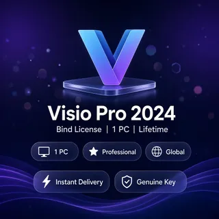 Visio Pro 2024 — Lifetime Bind License — 1 PC — Global