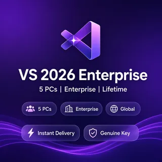 Visual Studio 2026 Enterprise — Lifetime Key — 5 PCs — Global