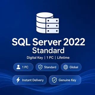 SQL Server 2022 Standard — Lifetime Digital Key — 1 PC — Global