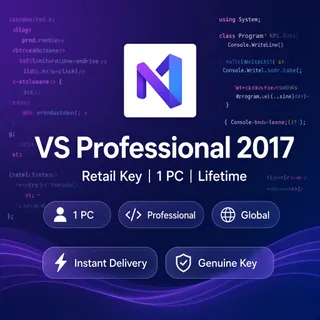 Visual Studio Professional 2017 — Lifetime Retail Key — 1 PC — Global