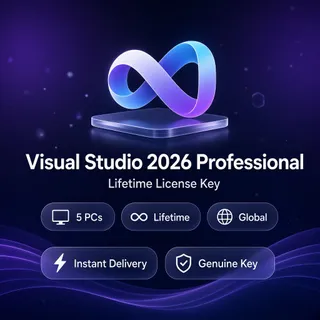 Visual Studio 2026 Professional — Lifetime Key — 5 PCs — Global