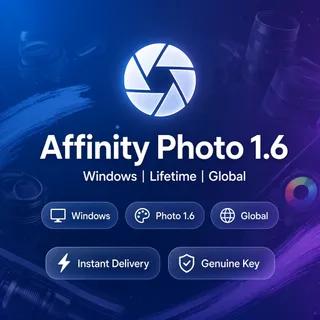 Affinity Photo 1.6 — Lifetime License — Windows — Global