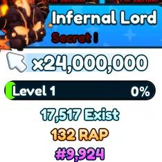 Infernal Lord secret pet/tap sim
