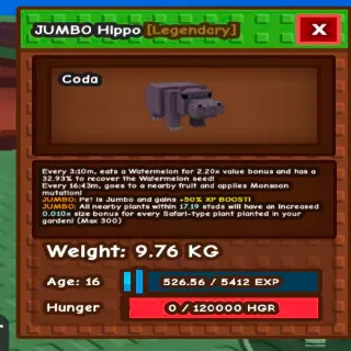 Jumbo Semi Huge Hippo