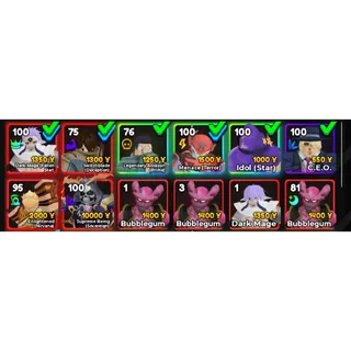 Anime Adventures Game Account 1 Unique 