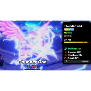 Shiny Thunder God Anime Defenders
