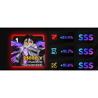 Aizen Illusionist (Transcended) FULL SSS STAT ANIME ADVENTURES