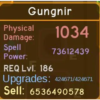 Dungeon Quest Reborn Gungnir