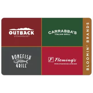 $100USD Bloomin' Brands Gift Card (Outback, Carrabba's, Bonefish, Fleming's) ⚡Instant delivery⚡