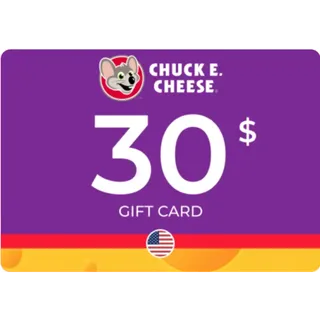 $30 USD Chuck E.Cheese's Gift Card ⚡Instant delivery⚡