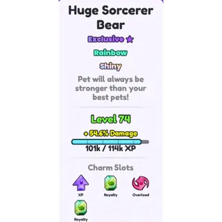 Shiny Rainbow Huge Sorcerer Bear